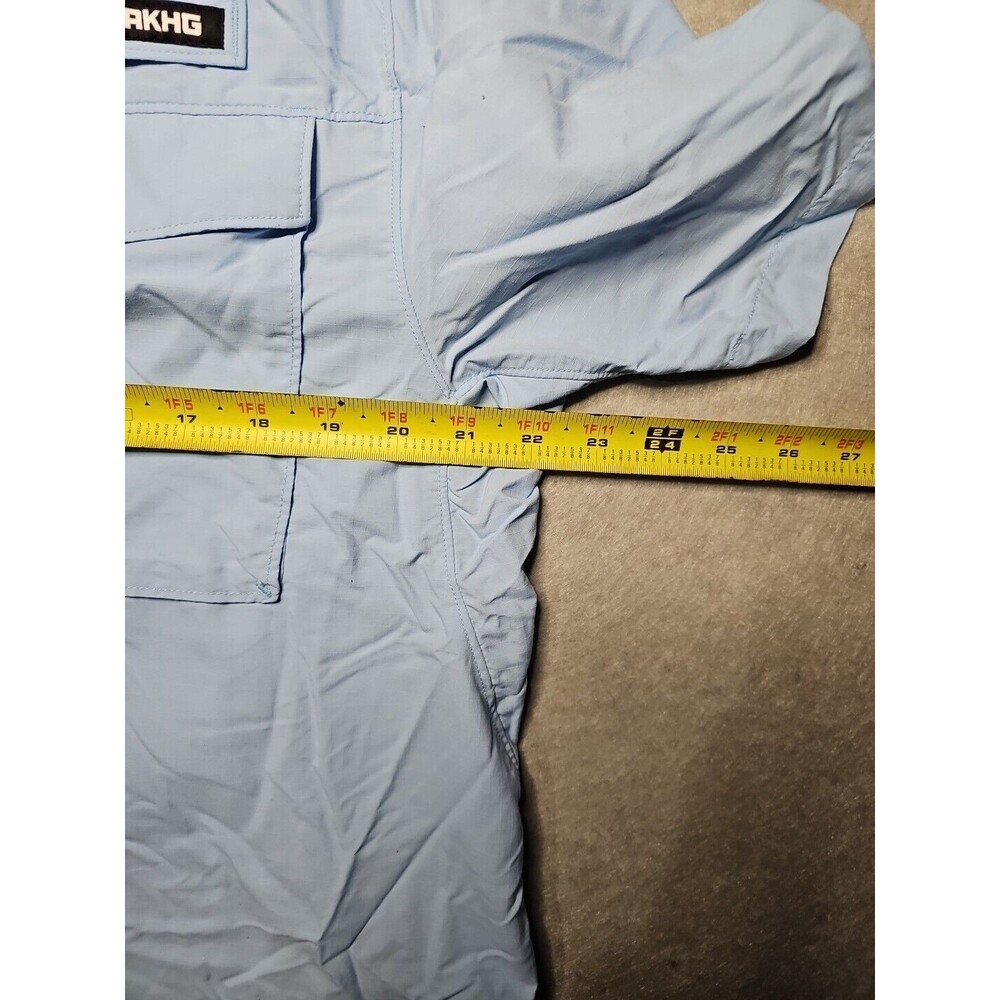 Alaskan Hardgear AKHG Crooked River Short Sleeve Button Up Shirt Blue Men’s L - Picture 5 of 8